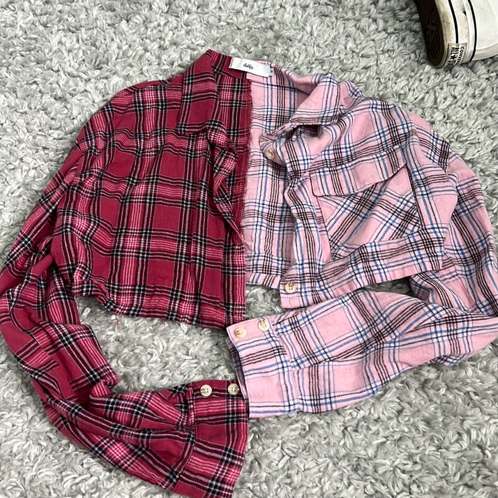 Adika cropped button down!!